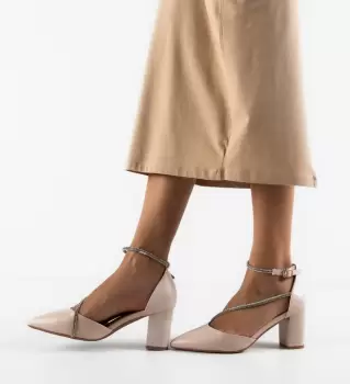 Pantofi cu toc Zayat Bej imagine