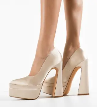 Pantofi dama Abimbola Bej imagine