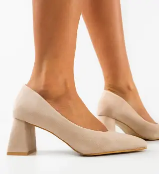 Pantofi dama Adria Bej imagine