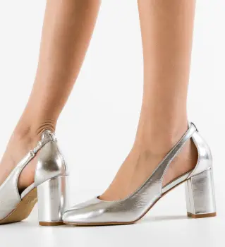 Pantofi dama Adriama Argintii imagine