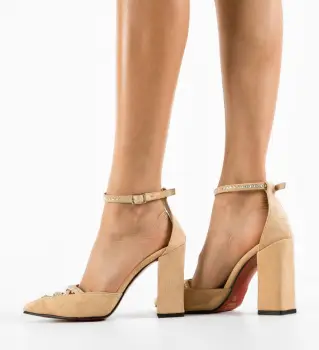 Pantofi dama Alcho Bej imagine