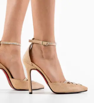 Pantofi dama Alchonya Bej imagine