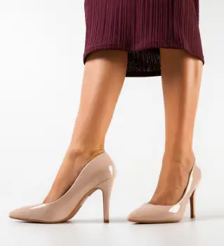 Pantofi dama Amanda Bej imagine