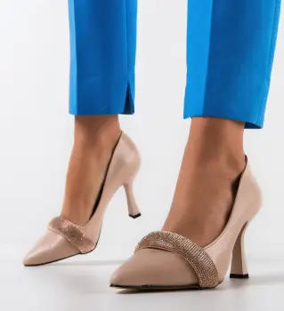 Pantofi dama Andor Bej 2 imagine