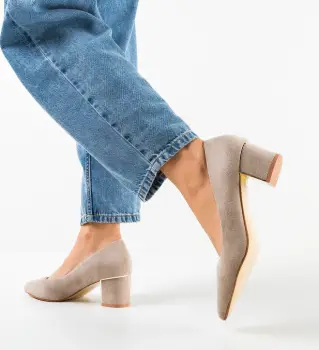 Pantofi dama Antoni Khaki imagine