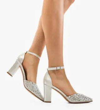 Pantofi dama Bampir Argintii imagine