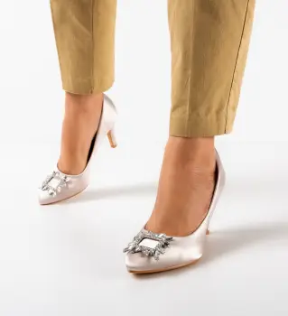 Pantofi dama Bino Bej imagine