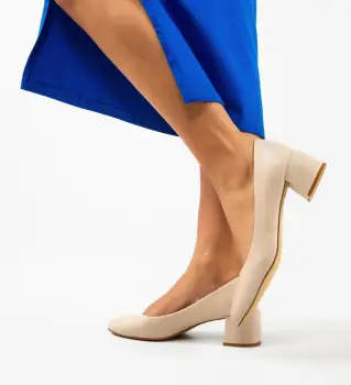 Pantofi dama Bubay Bej 2 imagine