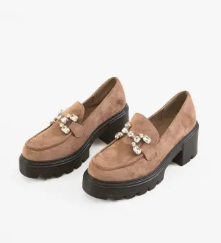 Pantofi dama casual Khursh Khaki imagine