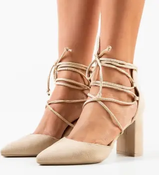 Pantofi dama Chelsea Bej imagine