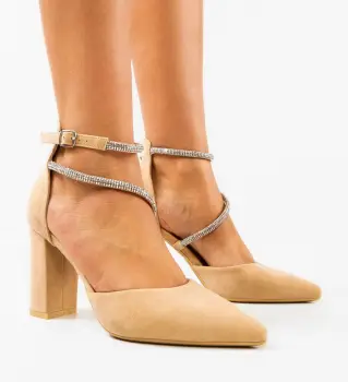 Pantofi dama Chuks Bej imagine