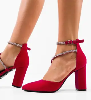 Pantofi dama Chuks Fuchsia imagine