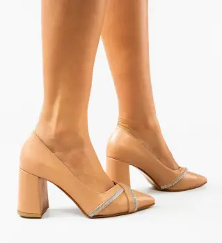 Pantofi dama Crysta Nude imagine