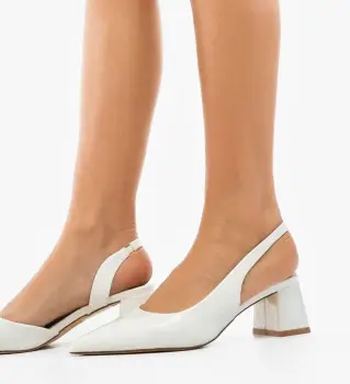 Pantofi dama Deder Albi 2 imagine