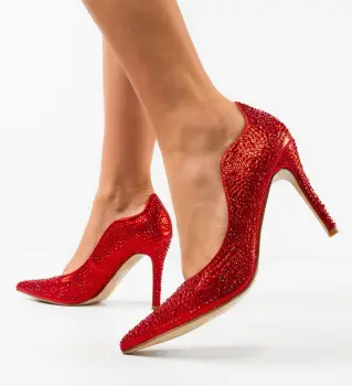 Pantofi dama Degeft Rosii imagine