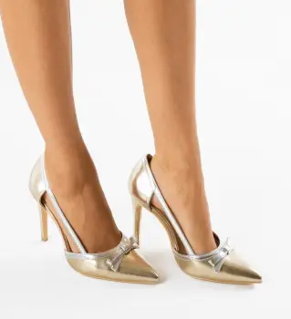 Pantofi dama Delshad Aurii imagine