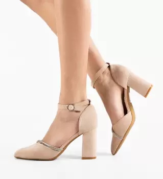 Pantofi dama Dem Bej 2 imagine