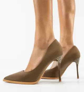 Pantofi dama Demoux Khaki imagine