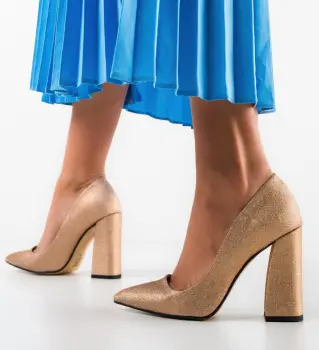 Pantofi dama Doris Aurii imagine