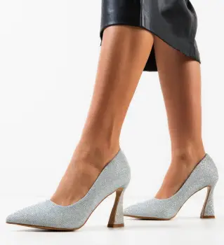 Pantofi dama Elaine Argintii imagine