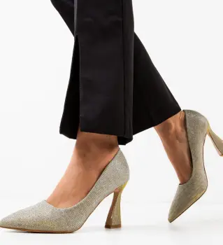 Pantofi dama Elaine Aurii 2 imagine