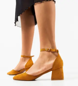 Pantofi dama Elva Camel imagine