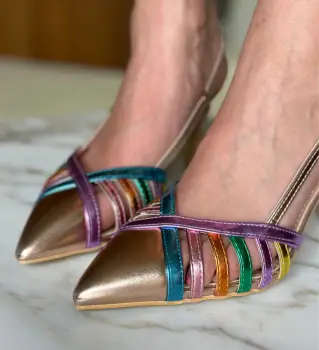 Pantofi dama Emem Aurii 2 imagine