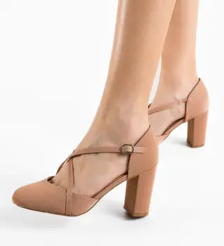 Pantofi dama Enora Bej imagine