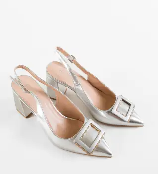 Pantofi dama Gentalya Argintii imagine