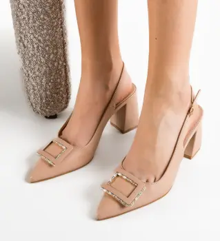 Pantofi dama Gentalya Nude imagine