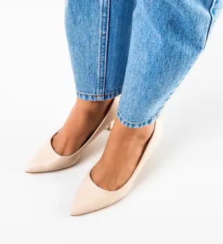 Pantofi dama Halek Bej imagine