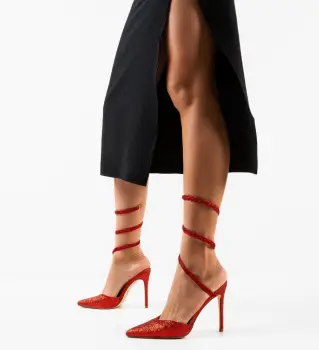 Pantofi dama Hallie Rosii imagine