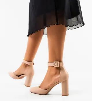 Pantofi dama Haloma Bej imagine