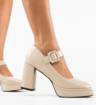 Pantofi dama Hanna Bej imagine