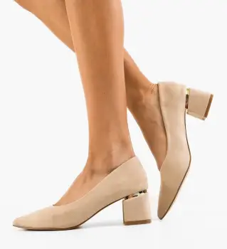 Pantofi dama Hazmelo Bej imagine