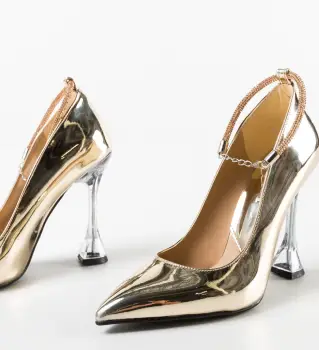 Pantofi dama Hervac Aurii imagine