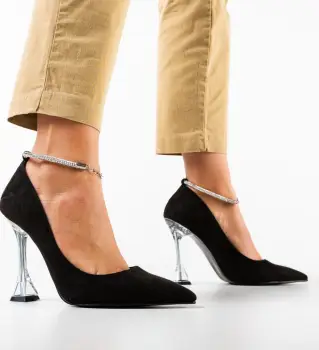 Pantofi dama Hervac Negri imagine