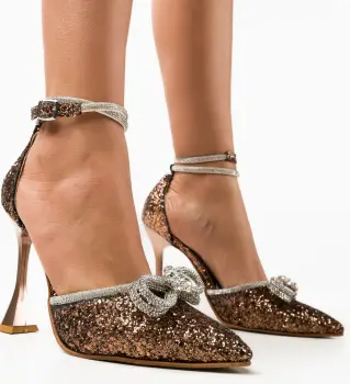 Pantofi dama Horio Bronz imagine