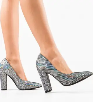 Pantofi dama Huber Argintii imagine