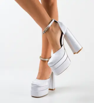 Pantofi dama Iman Argintii imagine