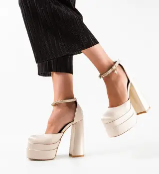 Pantofi dama Iman Bej imagine