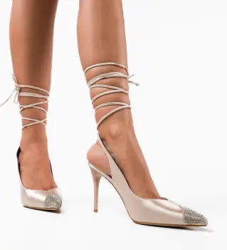 Pantofi dama Karola Bej imagine