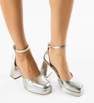 Pantofi dama Kausar Argintii imagine