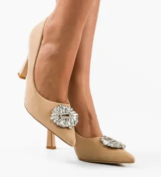 Pantofi dama Kefilwe Bej imagine