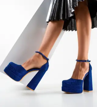 Pantofi dama Kierran Albastri imagine