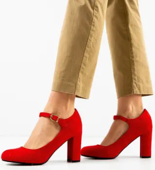 Pantofi dama Kimberly Rosii imagine