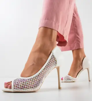 Pantofi dama Kimora Albi imagine