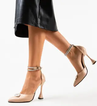 Pantofi dama Kiss Bej imagine