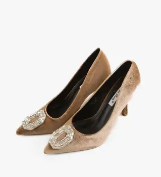 Pantofi dama Kreb Bej imagine