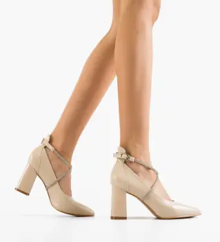 Pantofi dama Lease Bej imagine